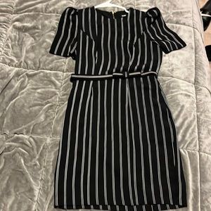 Express women’s pinstripe midi dress